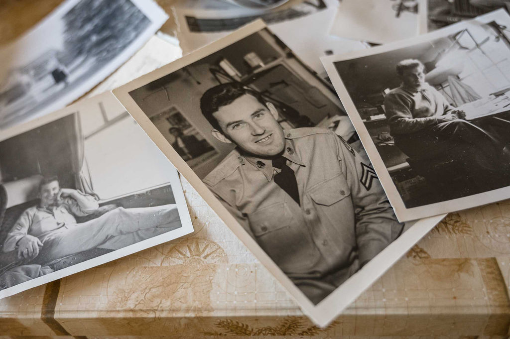 Black and white photo of gentleman in military suit | why printing your images is so important
