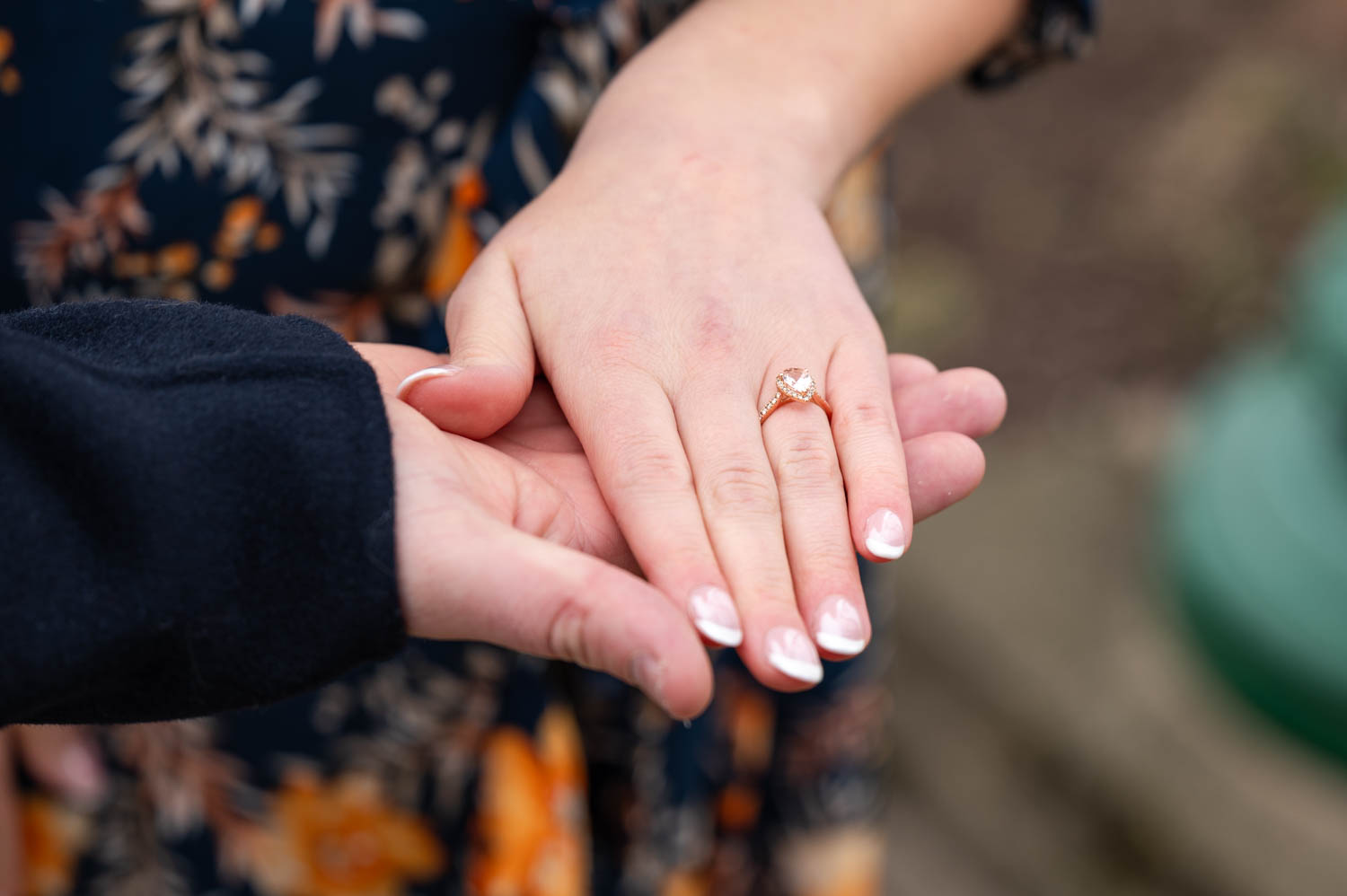 Surprise proposal wedding ring